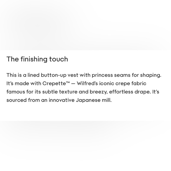 Wilfred Vest ✨ - Picture 4 of 9